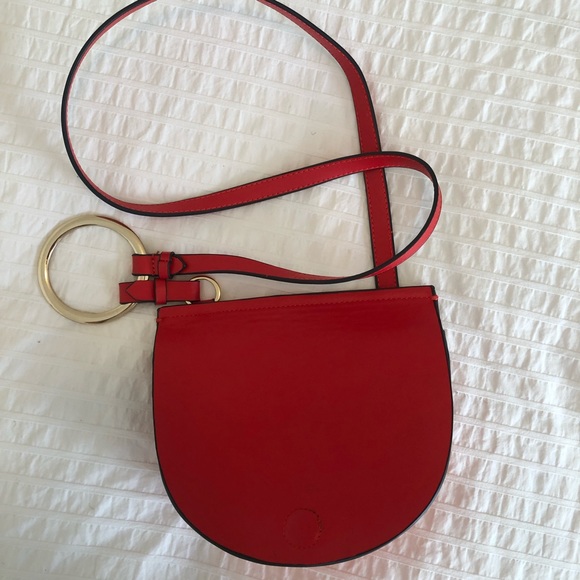Zara Bags Zara Red Purse With Gold Details Poshmark